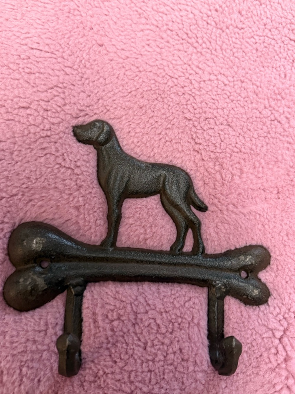 Decorative Dog Bone Wall Hook - brown